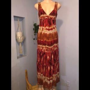 Byer California Dress Maxi Long size small burnt orange dance